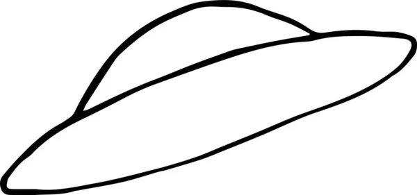 Ізольований Білому Тлі Невідомий Літаючий Єкт Малювання Рук Вектор — стоковий вектор