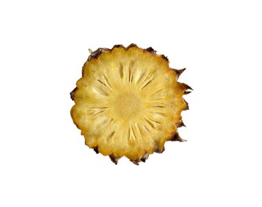 Beyaz arkaplanda fotoğraf ananası, ayır, kes