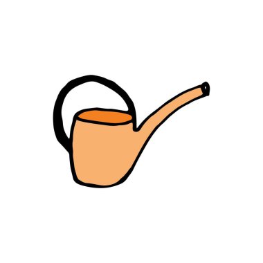 Beyaz arkaplanda izole edilmiş resim sulama kutuları, el çizimi, karalama, vektör