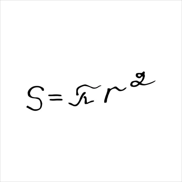 Isolato Sfondo Bianco Immagine Una Formula Matematica Iscrizione Vettore Stock — Vettoriale Stock