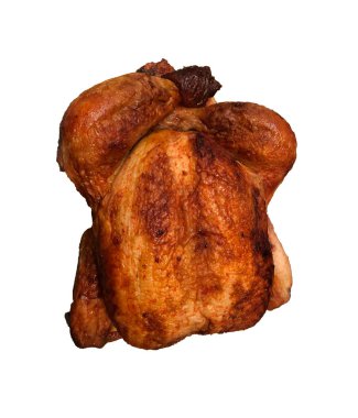 Beyaz arka planda izole edilmiş ızgara tavuk