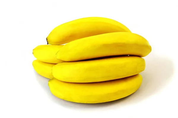 Isolerad Vit Bakgrund Banan — Stockfoto