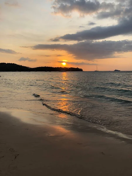 Naplemente Óceánon Szigeten Phuket — Stock Fotó