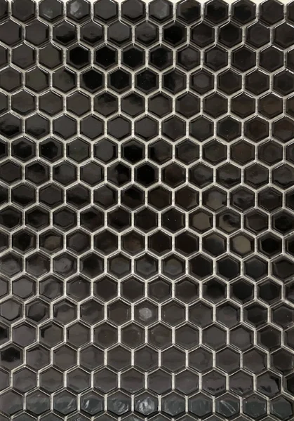 Fundo Telhas Textura Mosaico Preto — Fotografia de Stock