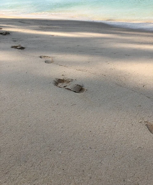 모래의 모래의 모래의 발자국 — 스톡 사진