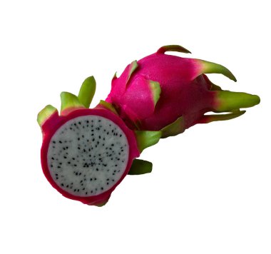 Beyaz arka planda tropikal meyve ejderhası fotoğrafı, izole