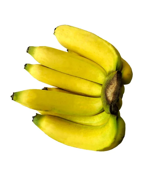 Uma Foto Banana Fruto Fundo Branco Isolar — Fotografia de Stock