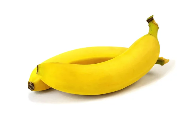 Ізольований Білому Фоні Банан — стокове фото