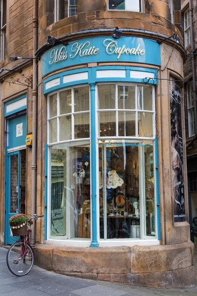 Loja vintage na Cockburn Street, Edimburgo, Escócia — Fotografia de Stock