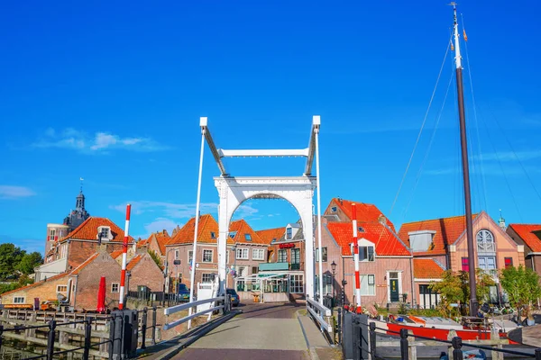 Tarihsel Baskül köprü Enkhuizen, Hollanda — Stok fotoğraf