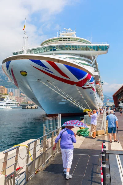 Cruise ship MV Azura in the port of Monaco — Stock Photo, Image