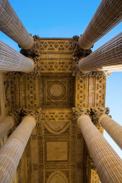 Detalhe com colunas do Panteão em Paris — Fotografia de Stock