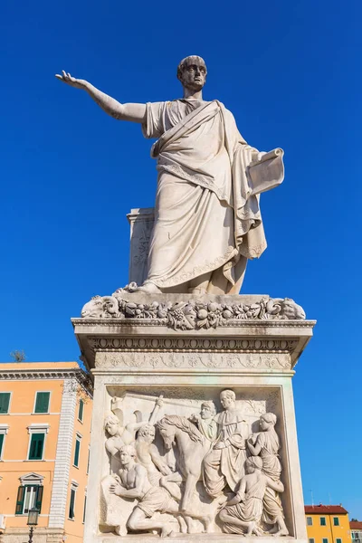 Staty av Leopold Ii i Livorno, Italien — Stockfoto