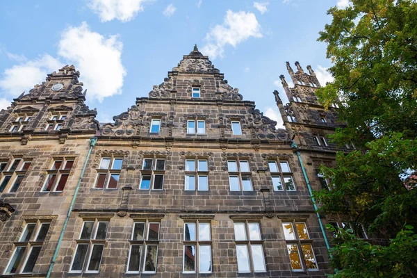 Gavlar av gamla hus i Münster, Tyskland — Stockfoto