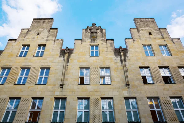 Gavlar av gamla hus i Münster, Tyskland — Stockfoto