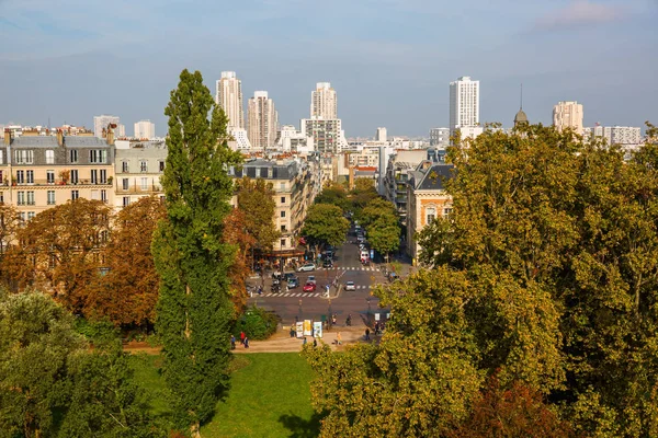 View over Paris from the Temple de la Sybille — Stock Photo, Image