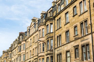 Edinburgh eski şehir binaların cephe