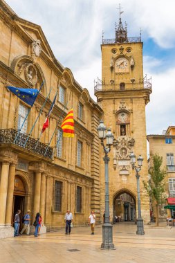 tarihi Belediye Binası ve saat kulesi Aix-en-Provence, Fransa