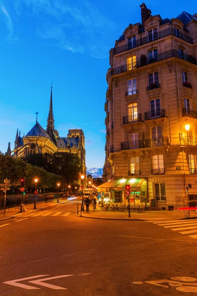 Gatuvy på Ile de la Cité, Paris, Frankrike — Stockfoto