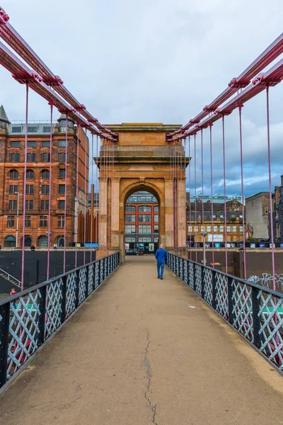 Hängebrücke South Portland Street in Glasgow, Schottland — Stockfoto