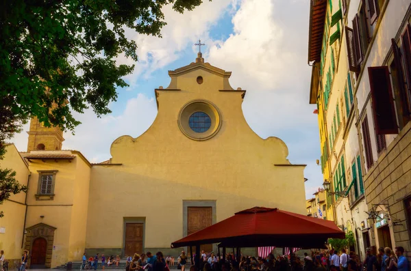 Basilica and square Santo Spirito in Florence, Italy — Stock Photo, Image