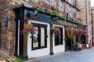 Greyfriars Kirkyard Edinburgh, İskoçya'da barda