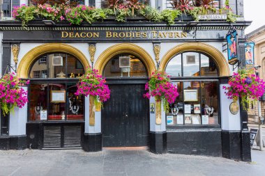 Deacon Brodies Tavern on the Royal Mile in Edinburgh, Scotland clipart
