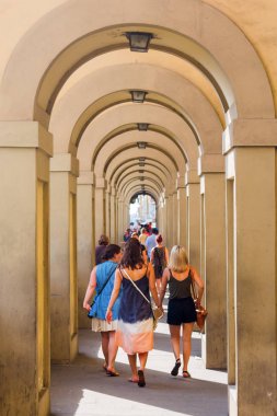 Floransa, İtalya'nın eski şehirde arcade