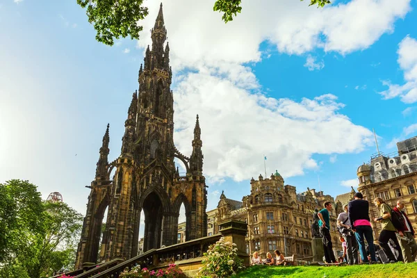 Scott anıt Edinburgh, İngiltere — Stok fotoğraf