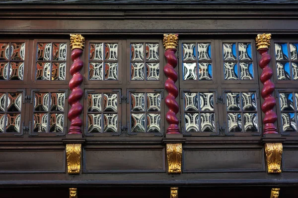 Crown glass windows in Aachen — Stock Photo, Image