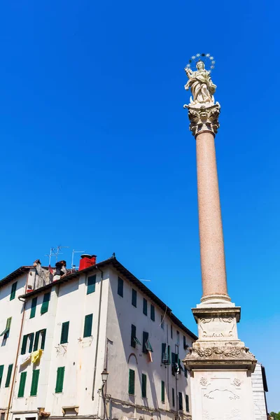Marian Column in Lucca, Italy — Stock Photo, Image
