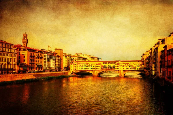 Vintage tarzı resim Ponte Vecchio