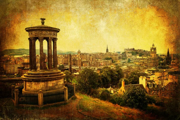 Vintage style picture of Edinburgh, UK — Stock Photo, Image