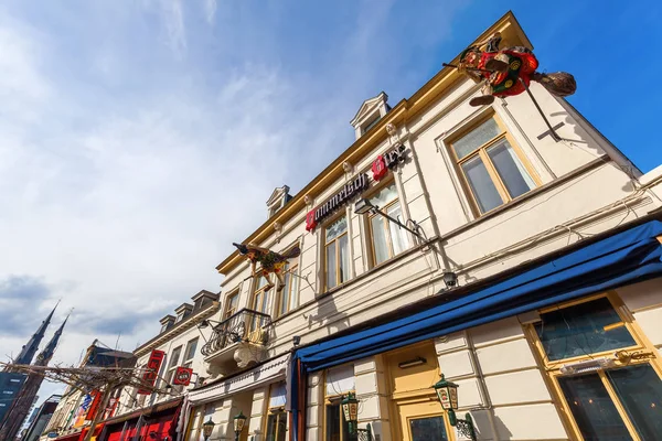 Straat Stratumseind in Eindhoven, Nederland — Stockfoto