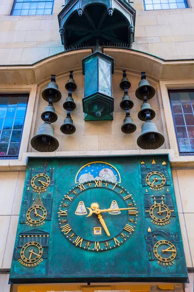 chimes and world time clock in Muenster, Germany