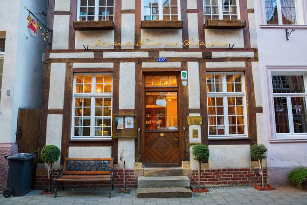 Aukční dům v historickém domě v Muenster, Německo — Stock fotografie