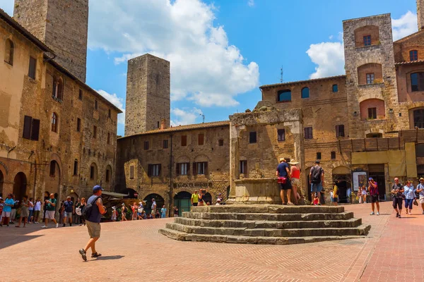 Centro di San Gimignano, Toscana, Italia — Foto Stock