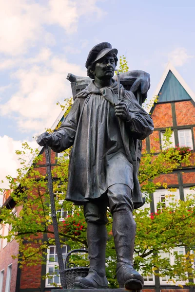 Kiepenkerl Statue in Muenster, Westphalia, Germany — Stock Photo, Image
