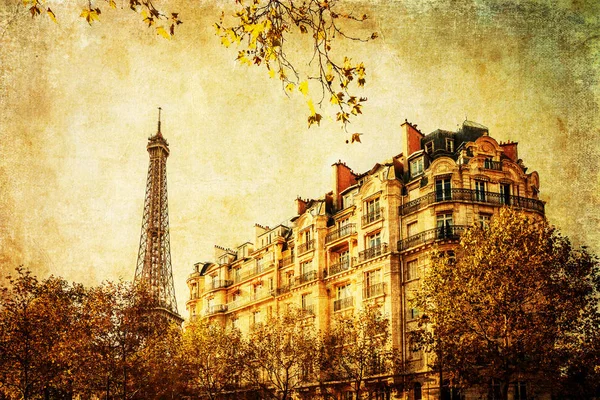 Vintage style picture of the Eiffel Tower — Stock Photo, Image