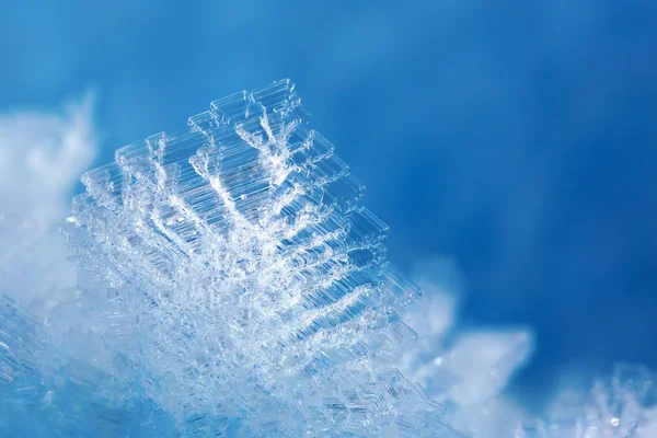 Imagem de close-up de um cristal de gelo — Fotografia de Stock