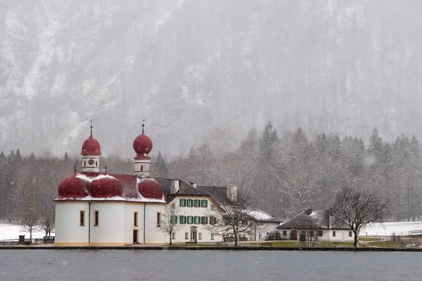 St Bartholomews Church at Koenigssee, Germany — Stock Photo, Image