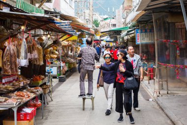 sokak sahne Tai O, Lantau Island, Hong Kong