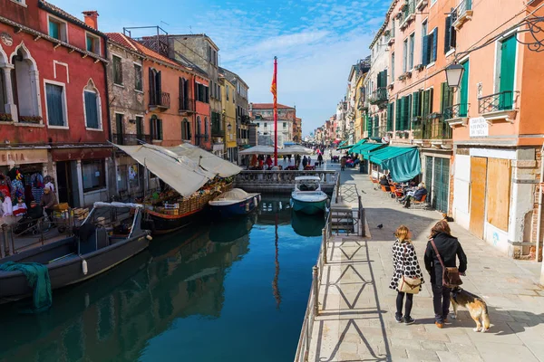 Pitoresk kanal Venedik, İtalya — Stok fotoğraf