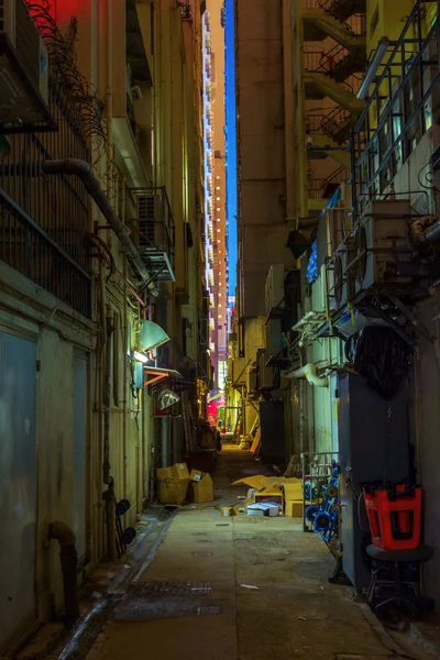 Backstreet Kowloon, Χονγκ Κονγκ, τη νύχτα — Φωτογραφία Αρχείου