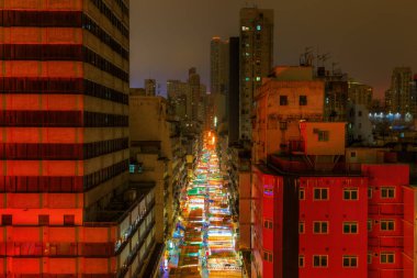 ünlü gece Pazarı'na, Temple Street, Hong Kong