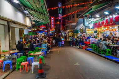 Geceleri sokak lokantalar Hong Kong