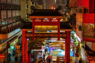 Temple street gece pazarı Hong Kong