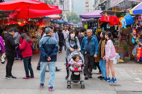 Marknaden street i Kowloon, Hongkong — Stockfoto