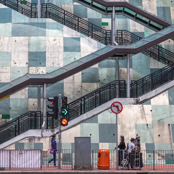 Pouliční scéna v Kowloon, Hong Kong — Stock fotografie