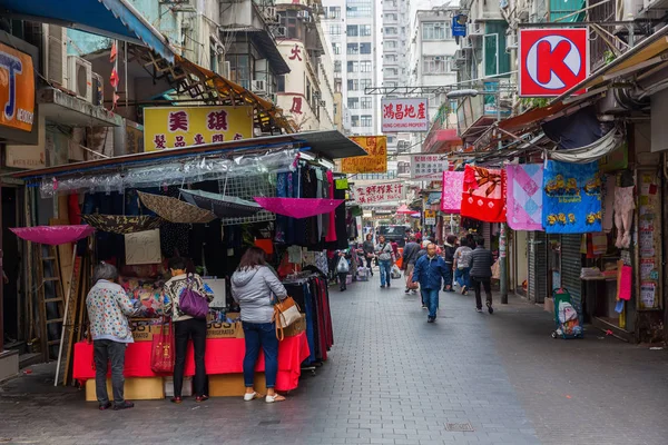 Marknaden street i Kowloon, Hongkong — Stockfoto